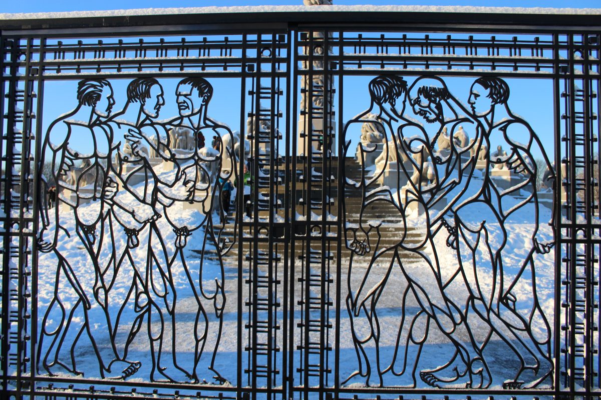 Vigeland Sculpture Park - sculpture gates at Frogner Park in Oslo